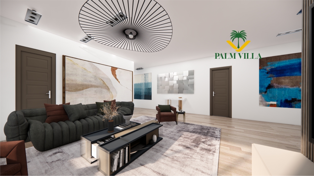 sitting room in 3 bedroom condo benin city - palm villa