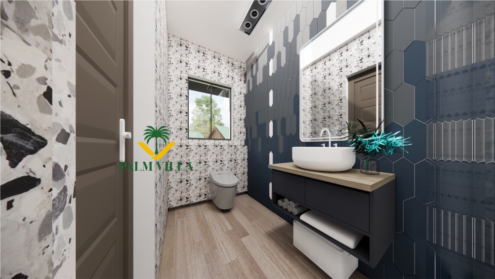 rest room in 3 bedroom condo benin city - palm villa